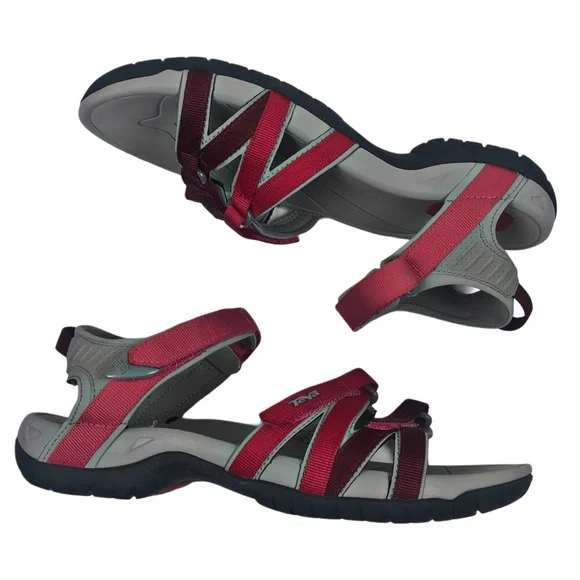 Teva Women's Strappy Red Sandals Sz 10 - Picture 3 of 5